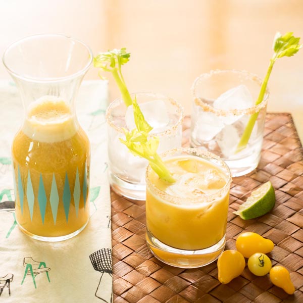 Yellow Mary cocktails by Finely Crafted